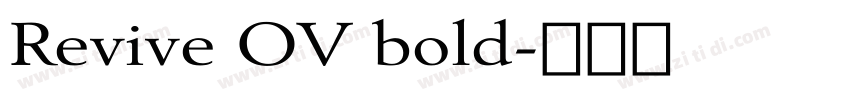 Revive OV bold字体转换